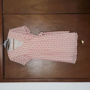 Flowery spring dress. Lined. Size XL.